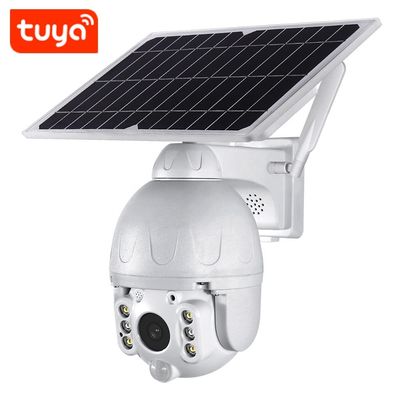 پنل خورشیدی 2 مگاپیکسلی هوشمند TUYA PTZ IP Dome دوربین WIFI PIR IP66 باتری HD 1080P