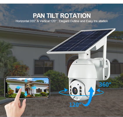 پنل خورشیدی 2 مگاپیکسلی هوشمند TUYA PTZ IP Dome دوربین WIFI PIR IP66 باتری HD 1080P