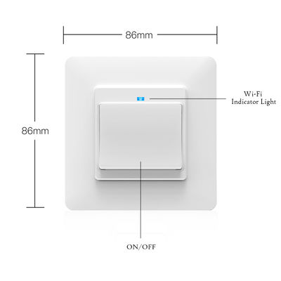 سوئیچ نور WiFi Smart Life استاندارد اتحادیه اروپا UK 10A 1 Gang Light Switch با نشانگر LED
