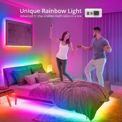 32.8 فوت RGB هوشمند نوار نور LED با موسیقی همگام‌سازی تغییر رنگ چراغ‌های نوار LED 7.2W/M