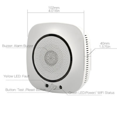 برنامه Tuya Smart WiFi Gas Detector آشپزخانه آشپزی زنگ نشت گاز و آشکارساز مونوکسید کربن