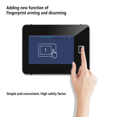 صدای LCD WiFi GSM سیم کارت هوشمند خانه امنیت تمام لمسی صفحه نمایش اثر انگشت باز کردن قفل سیستم هشدار