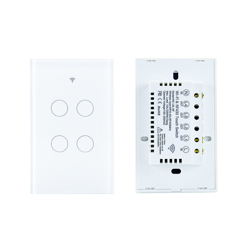1/2/3/4/6/8 Gang Light Smart Wifi Wall Switch RF433 need Neutral Wire Tuya App Control با الکسا کار می کند